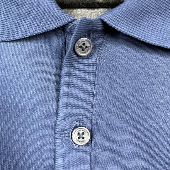 Calvin Klein Polo Shirt Mens X-Large Blue Soft Cotton Casual Short Sleeve - Picture 3 of 10